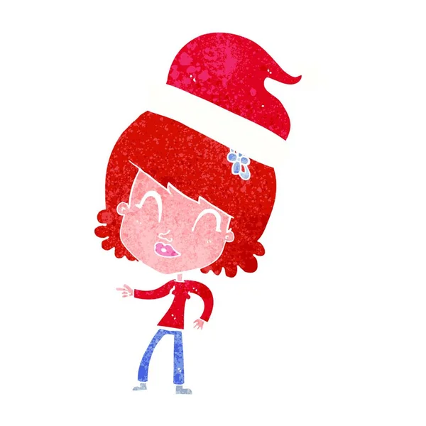 Cartoon Frau Bereit Für Weihnachten — Stockvektor