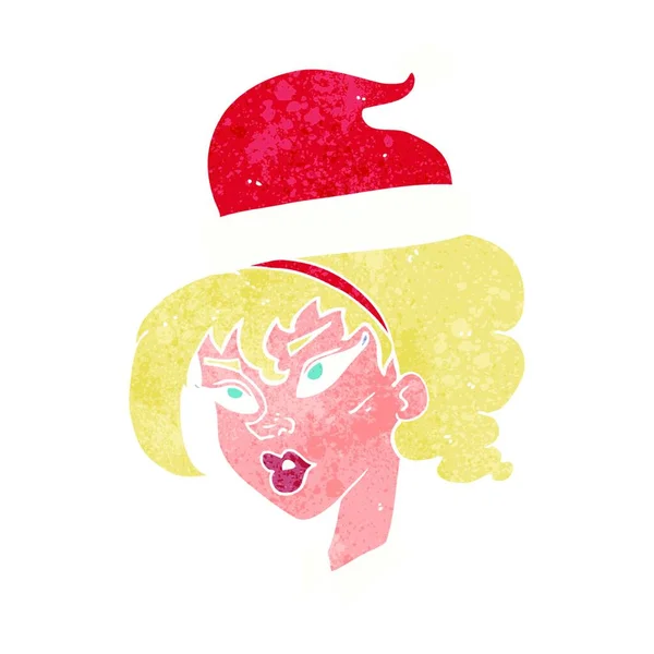 Dessin Animé Femme Prêt Pour Noël — Image vectorielle