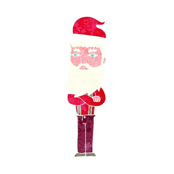 Cartoon Hipster Weihnachtsmann Klausel — Stockvektor