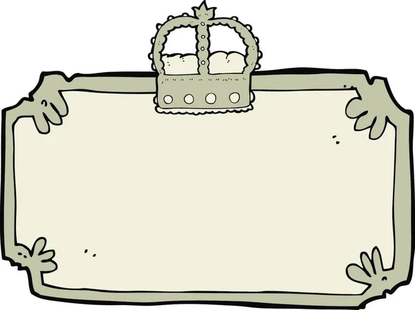 Мультяшний Старий Банер Рамки Ілюстрація Білому Тлі — стоковий вектор