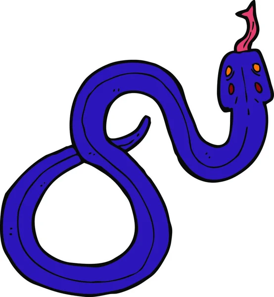 Мультяшна Змія Ілюстрація Білому Тлі — стоковий вектор