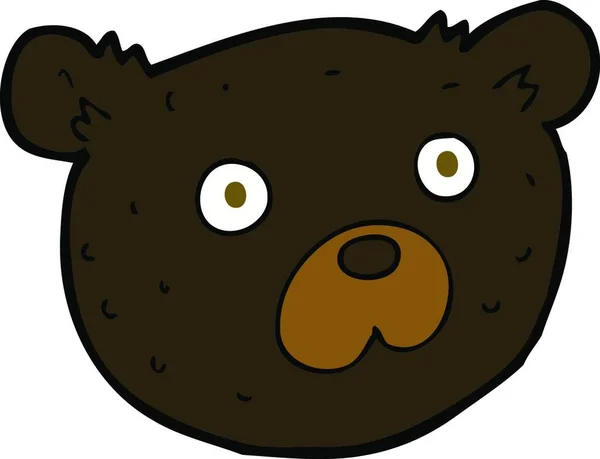 Desenho Animado Urso Preto Ilustração Fundo Branco —  Vetores de Stock