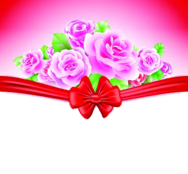 Cartão Casamento Convite Com Rosas —  Vetores de Stock