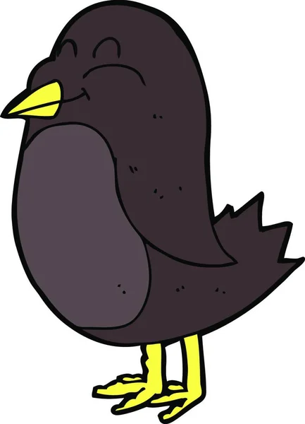 Cartoon Vogel Illustration Auf Weißem Hintergrund — Stockvektor