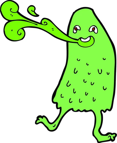 Cartoon Funny Slime Monster — Stock Vector