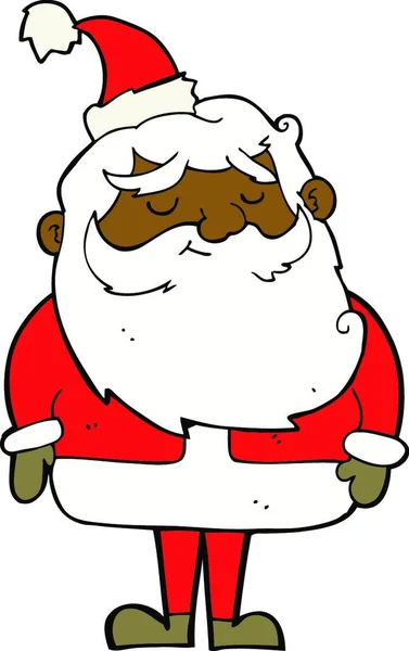 Cartoon Santa Claus Geïsoleerd Wit — Stockvector