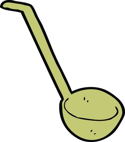 Cartoon Ladle Ilustração Fundo Branco —  Vetores de Stock