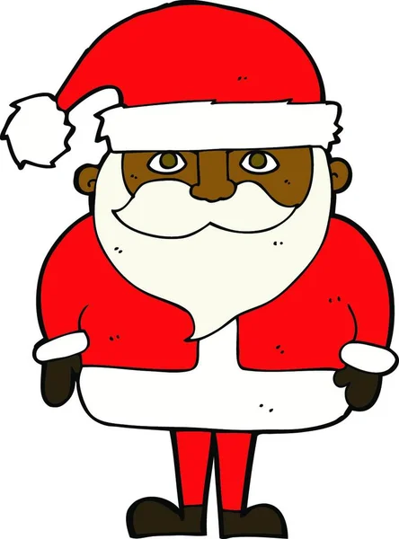 Desenhos Animados Santa Claus Isolado Branco —  Vetores de Stock