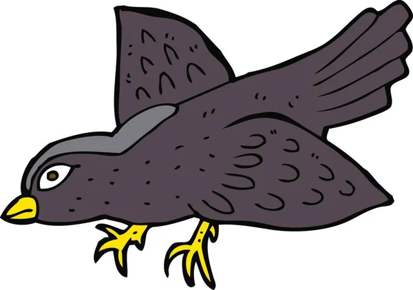 Мультяшний Птах Ілюстрація Білому Тлі — стоковий вектор