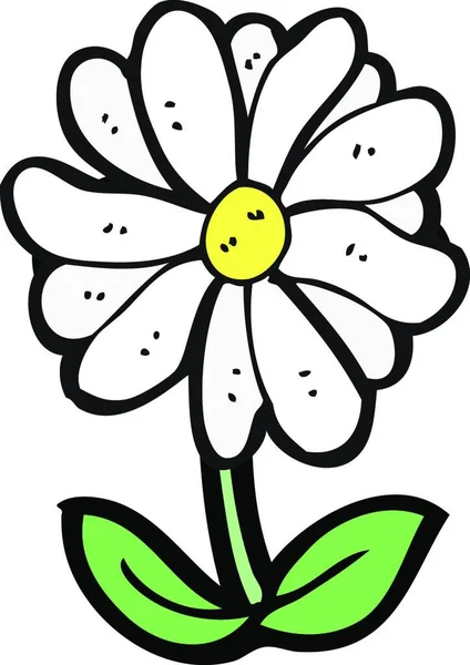 Λουλούδι Κινουμένων Σχεδίων Λευκό — Διανυσματικό Αρχείο