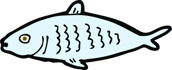 Desenho Animado Peixe Ilustração Fundo Branco — Vetor de Stock