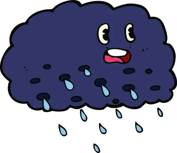 Nube Lluvia Dibujos Animados Ilustración Vectores — Archivo Imágenes Vectoriales