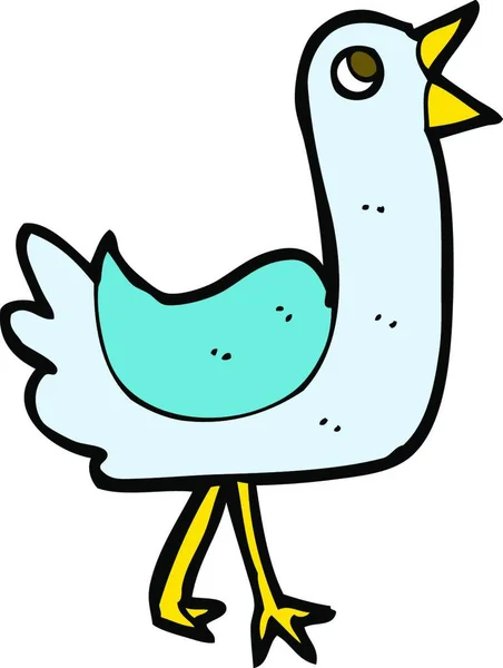 Cartoon Bird Illustration White Background — Stock Vector