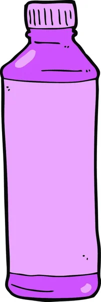 Cartoon Roze Fles Illustratie Witte Achtergrond — Stockvector