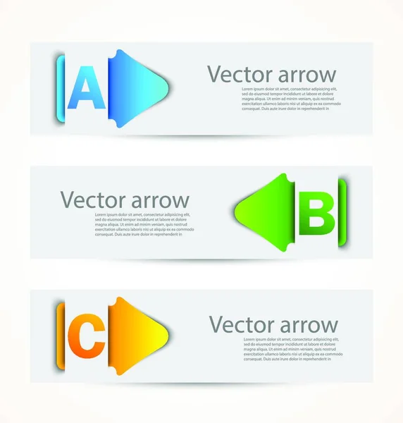 Banners Arrows Vector Illustration — Stock Vector