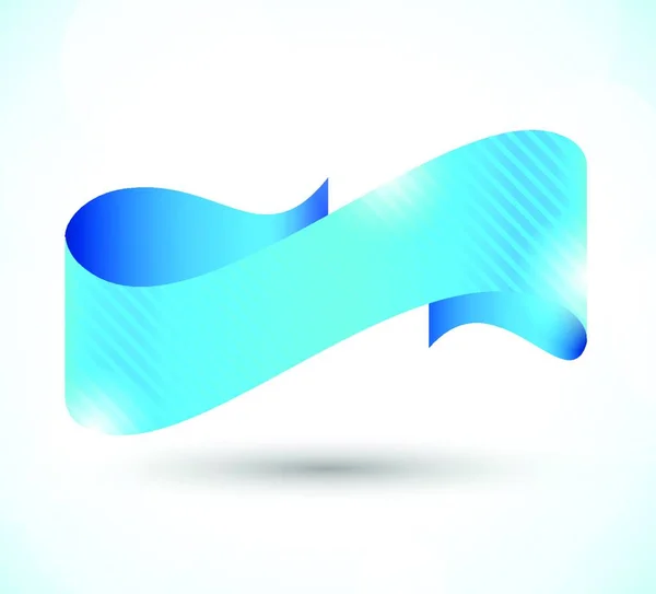 Синя Стрічка Абстрактному Фоні — стоковий вектор
