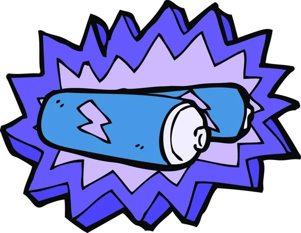 Cartoon Batterien Illustration Auf Weißem Hintergrund — Stockvektor