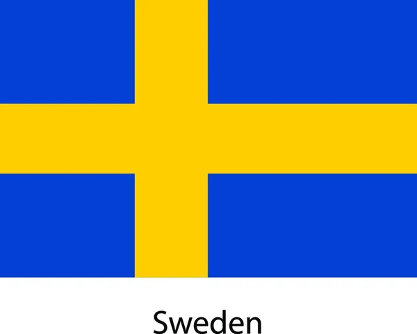 Vlajka Země Švédska Vektorová Ilustrace Přesné Barvy — Stockový vektor