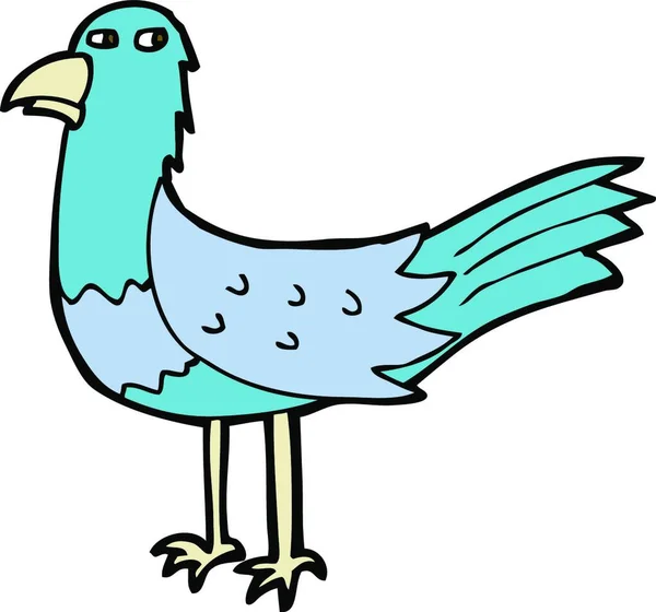 Cartoon Vogel Illustration Auf Weißem Hintergrund — Stockvektor