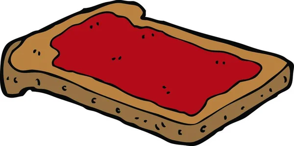 Cartoon Marmelade Auf Toast Illustration Auf Weißem Hintergrund — Stockvektor