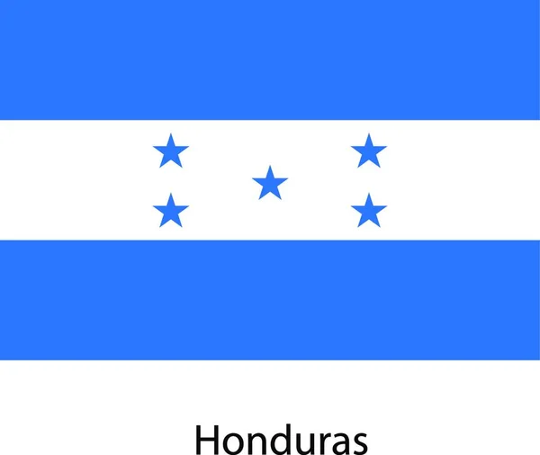 Flagge Des Landes Honduras Vektorillustration Exakte Farben — Stockvektor