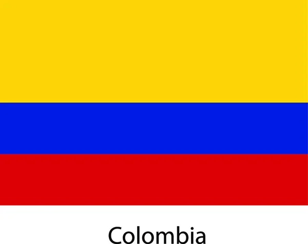 Flag Country Colombia Vector Illustration Exact Colors — Stock Vector