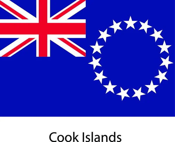 Bandera Del País Cocinar Islas Ilustración Vectorial Colores Exactos — Vector de stock