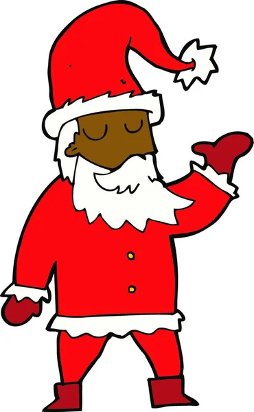 Cartoon Weihnachtsmann Isoliert Auf Weiß — Stockvektor