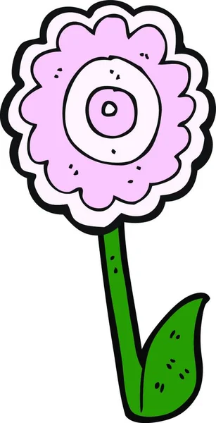 Cartoon Bloem Wit — Stockvector