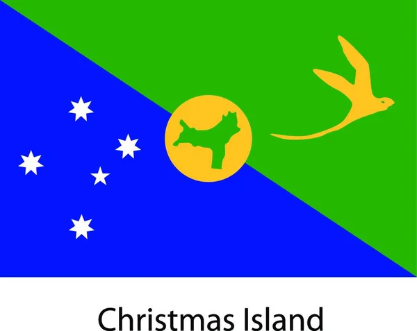 Flaga Kraju Wyspa Bożego Narodzenia Ilustracja Wektora Dokładne Kolory — Wektor stockowy