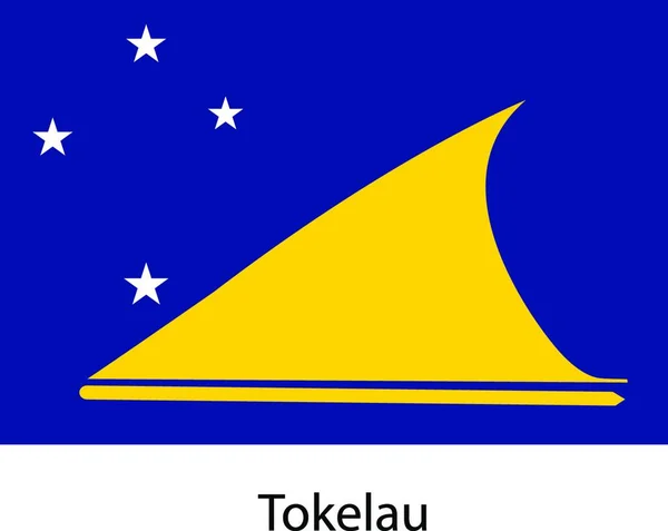 Bandera Del País Tokelau Ilustración Vectorial Colores Exactos — Vector de stock