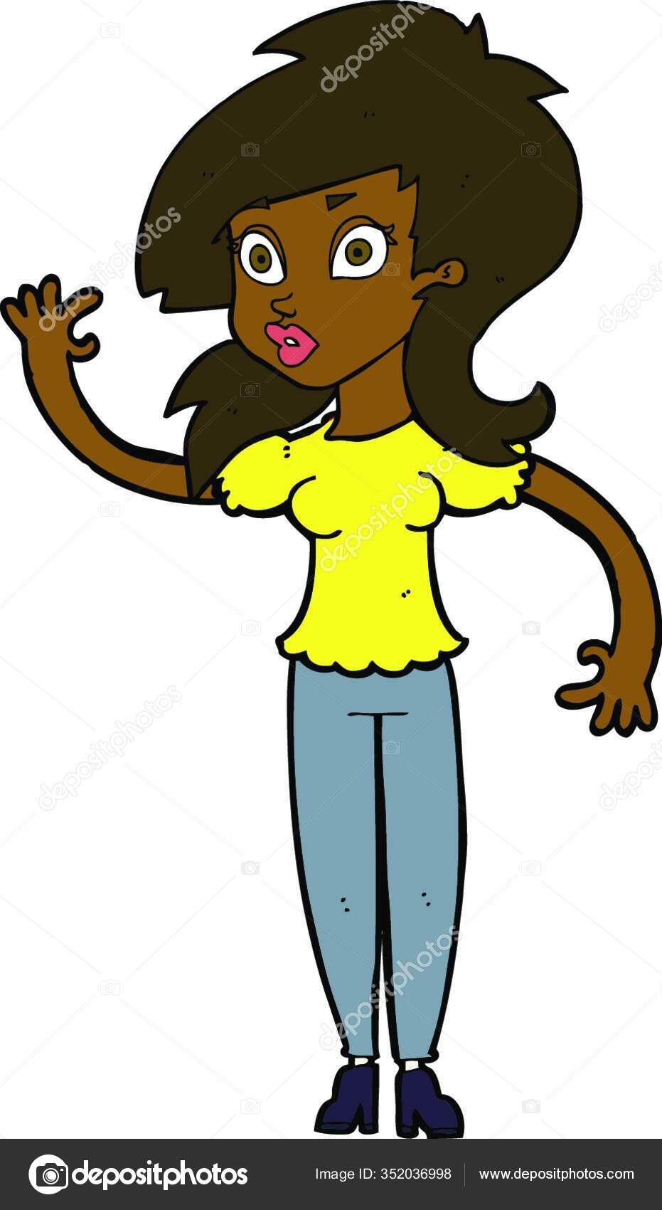 Dibujos Animados Mujer Bonita Saludando vector, gráfico vectorial © PantherMediaSeller imagen #352036998 Dibujos Animados Mujer Bonita Saludando vector, gráfico vectorial © PantherMediaSeller imagen #352036998