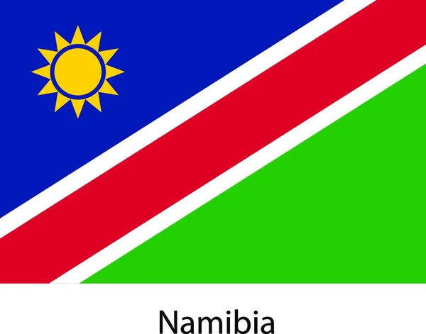 Vlag Van Het Land Namibia Vector Illustratie Exacte Kleuren — Stockvector