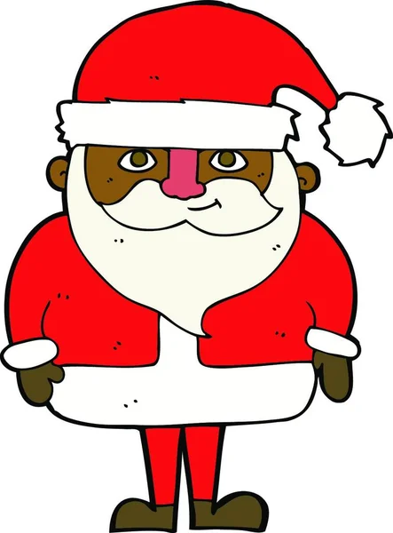Karikatur Glücklicher Weihnachtsmann — Stockvektor
