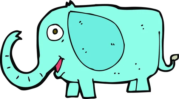 Elefante Bebé Dibujos Animados Ilustración Sobre Fondo Blanco — Vector de stock