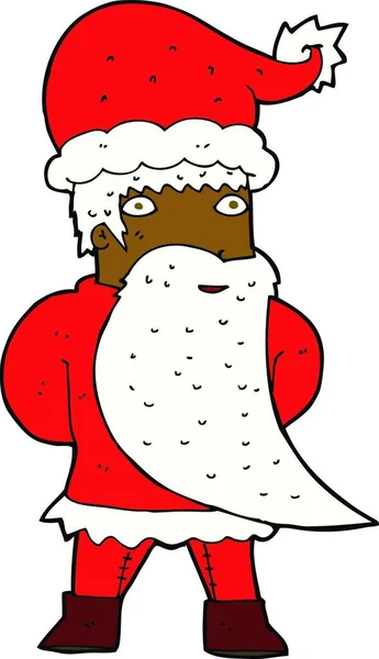Dessin Animé Santa Claus Isolé Sur Blanc — Image vectorielle