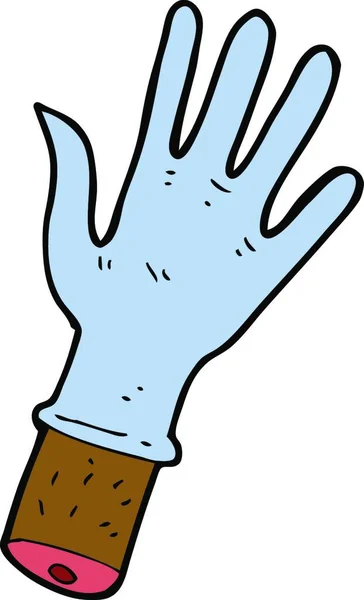 Cartoon Hand Rubber Glove — Stock Vector