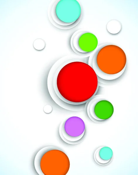 Abstrakcyjne Tło Kolorowymi Kręgami — Wektor stockowy