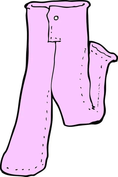Par Dibujos Animados Pantalones Color Rosa — Archivo Imágenes Vectoriales