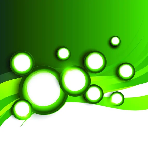 Πράσινο Φόντο Κύκλους — Διανυσματικό Αρχείο