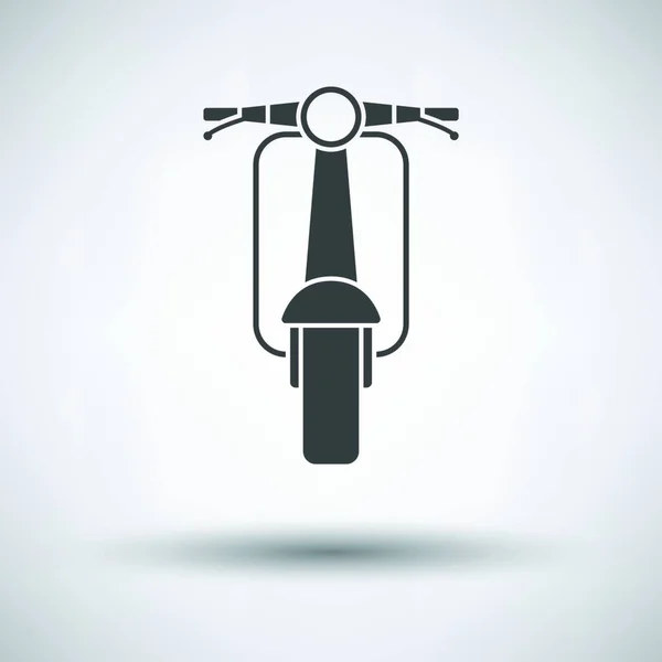 Vista Frontal Del Icono Vespa Sobre Fondo Gris Sombra Redonda — Vector de stock