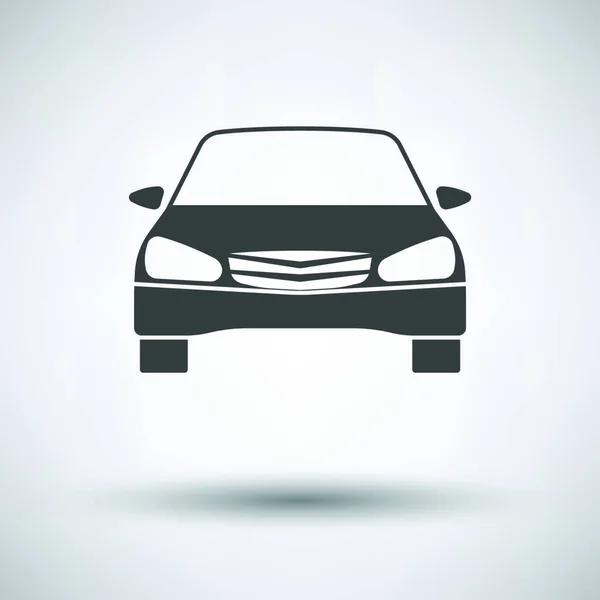 Sedan Car Icon Front View Gray Background Shadow Vector Illustration — Stock Vector