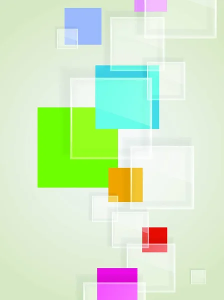 Abstrakter Hintergrund Mit Transparenten Quadraten — Stockvektor