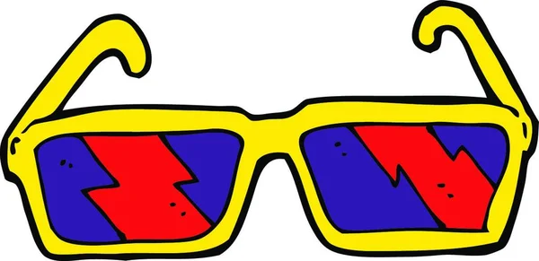 Cartoon Sonnenbrille Illustration Auf Weißem Hintergrund — Stockvektor