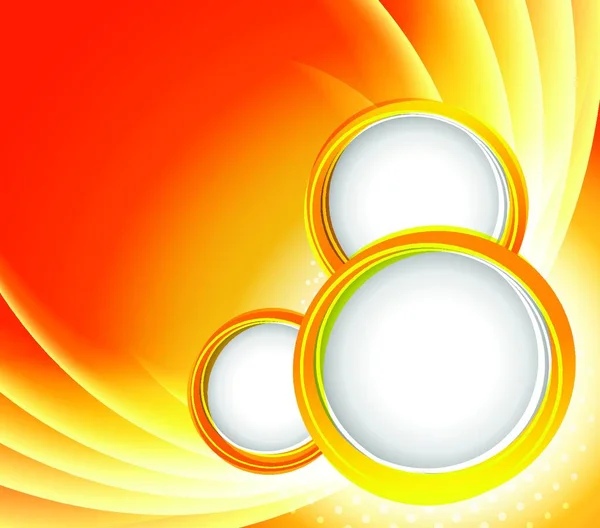 Fond Orange Avec Des Cercles Illustration Synthétique — Image vectorielle