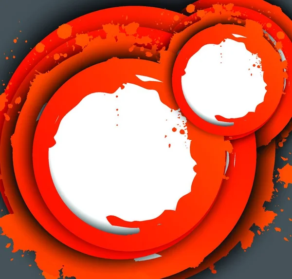 抽象的な背景にオレンジのグランジ円 — ストックベクタ