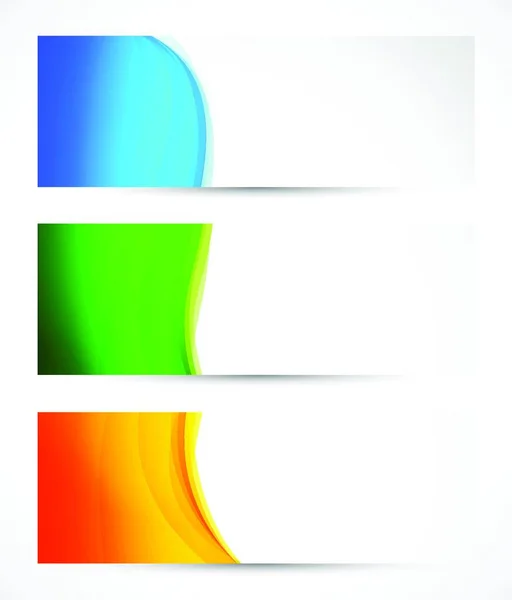 组的彩色横幅 抽象图 — 图库矢量图片