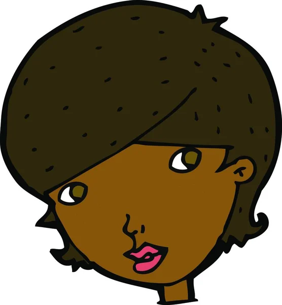 Mujer Amigable Dibujos Animados Ilustración Vectores — Vector de stock