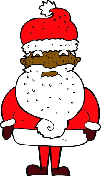 Dessin Animé Grincheux Père Noël Claus — Image vectorielle
