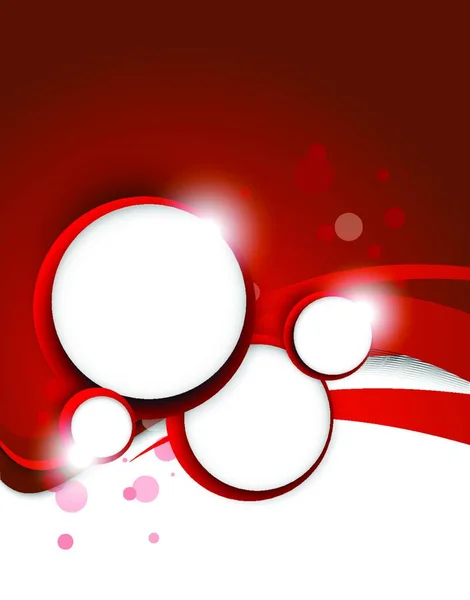 Roter Hintergrund Mit Kreisen — Stockvektor